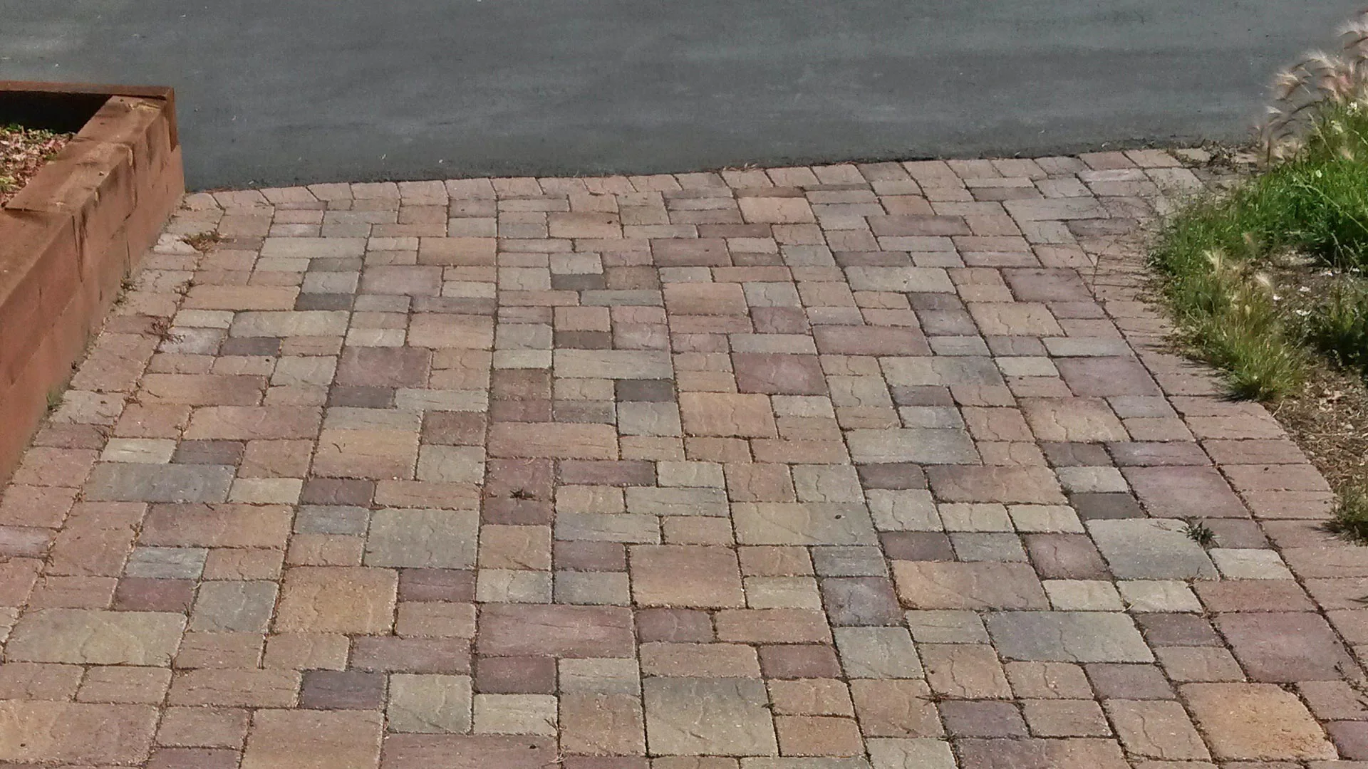 Brick paver driveway installed at a home in Winter Park.