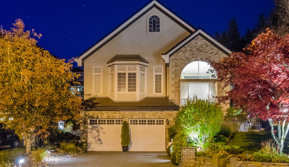Outdoor lighting can spotlight ponds as well as landscaping in Winter Park, CO.